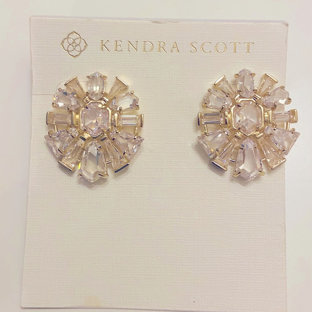 Kendra Scott Jentry gold and crystal earrings